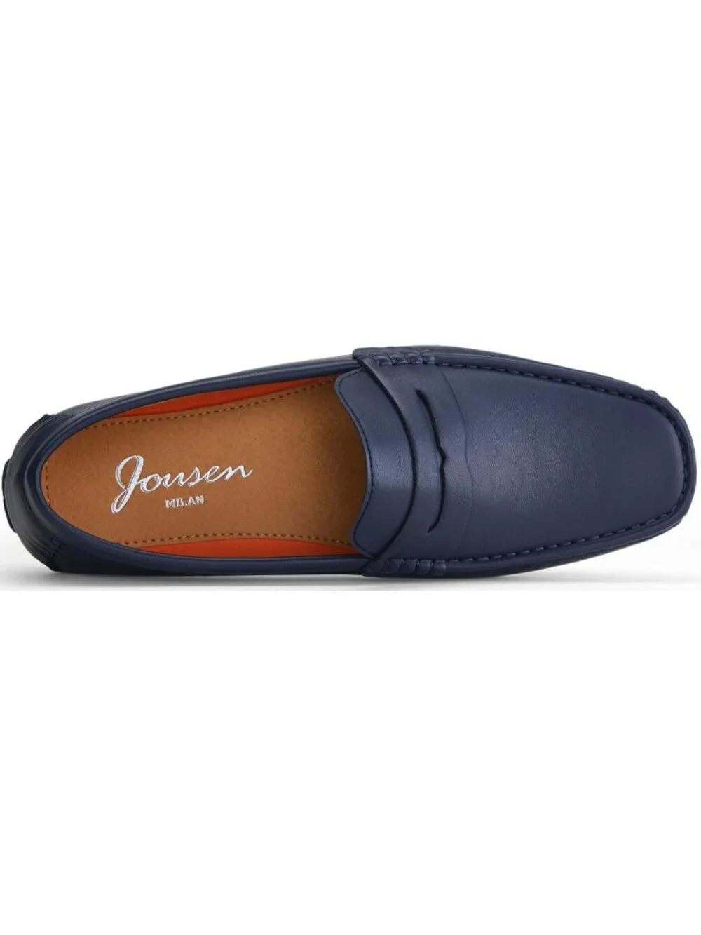 Jousen Men's Navy Classic Penny Loafer Slip On Lightweight Casual Driving Shoes